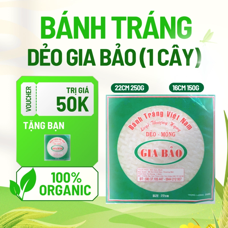 Bánh tráng dẻo nhúng nước Gia Bảo 250g