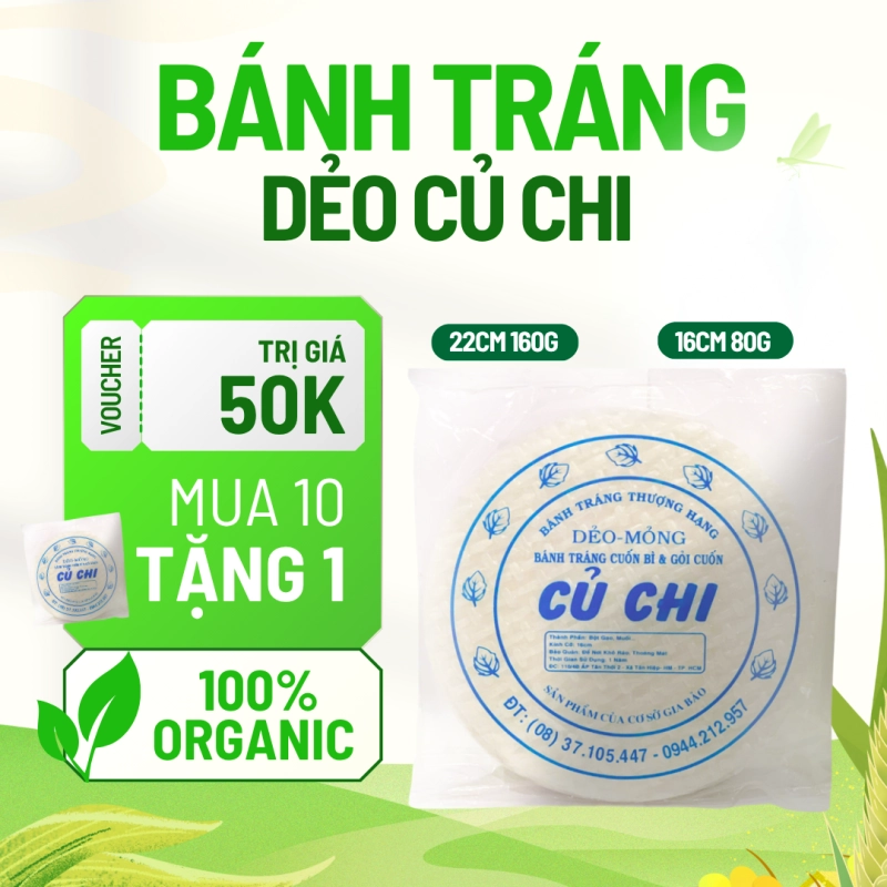 Bánh tráng dẻo nhúng nước Củ Chi 80g