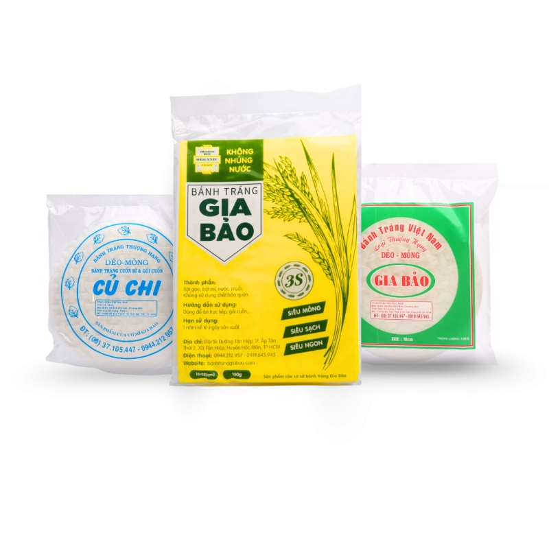 Combo dùng thử (! 1 xấp siêu mỏng 150g, 1 xấp Củ Chi 80g, 1 xấp Gia Bảo 150g)