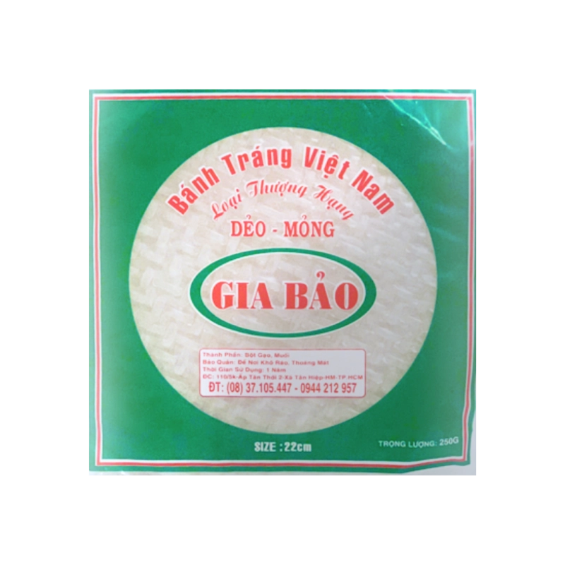Bánh tráng dẻo nhúng nước Gia Bảo 250g