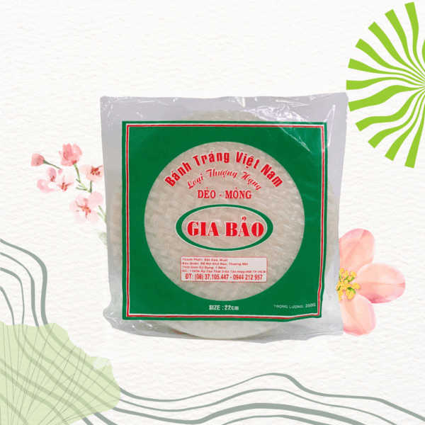 Bánh tráng dẻo nhúng nước Gia Bảo 250g
