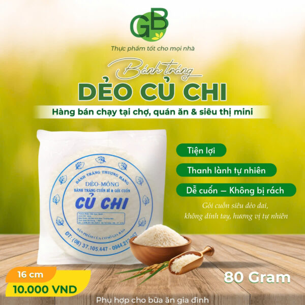Bánh tráng cuốn Củ Chi 80g